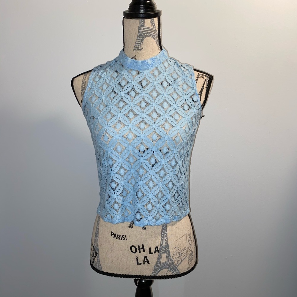 Blue Lace Top